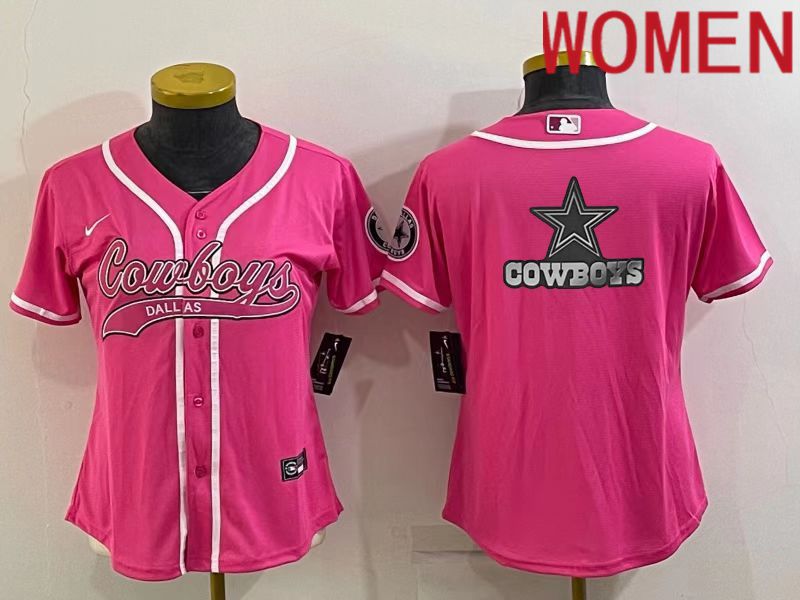 Women Dallas Cowboys Blank Pink 2022 Nike Co branded NFL Jerseys->miami dolphins->NFL Jersey